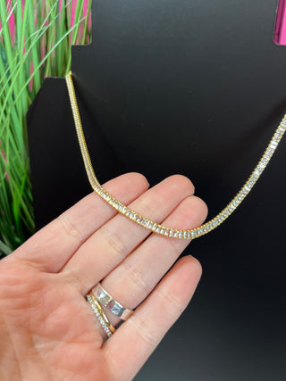 Crystal Tennis Style Necklace