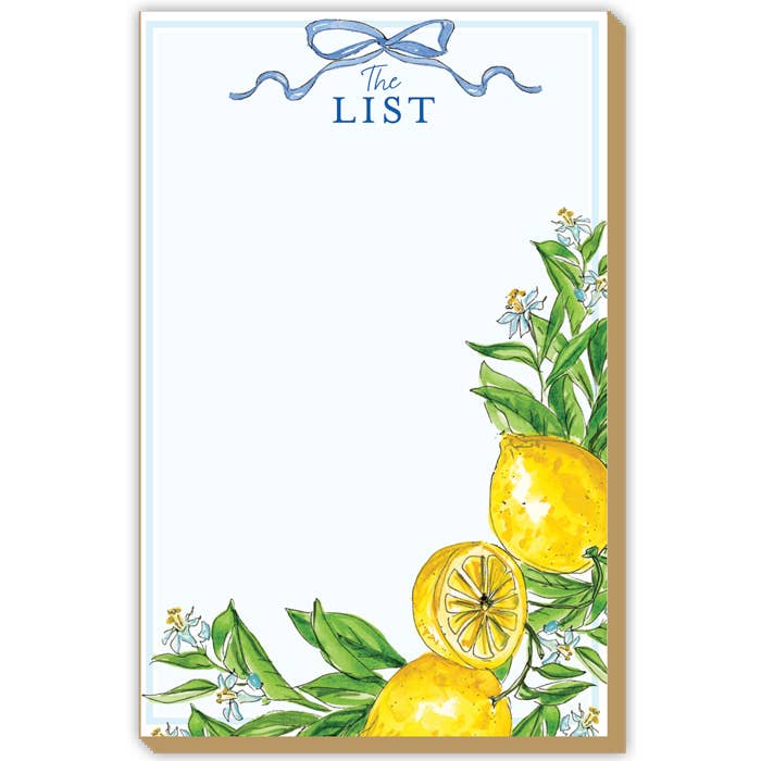 The List Lemons Notepad
