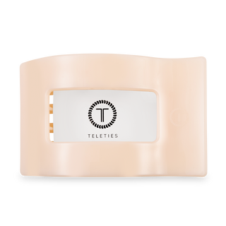 Almond Beige Lg Flat Rectangle Teleties Clip