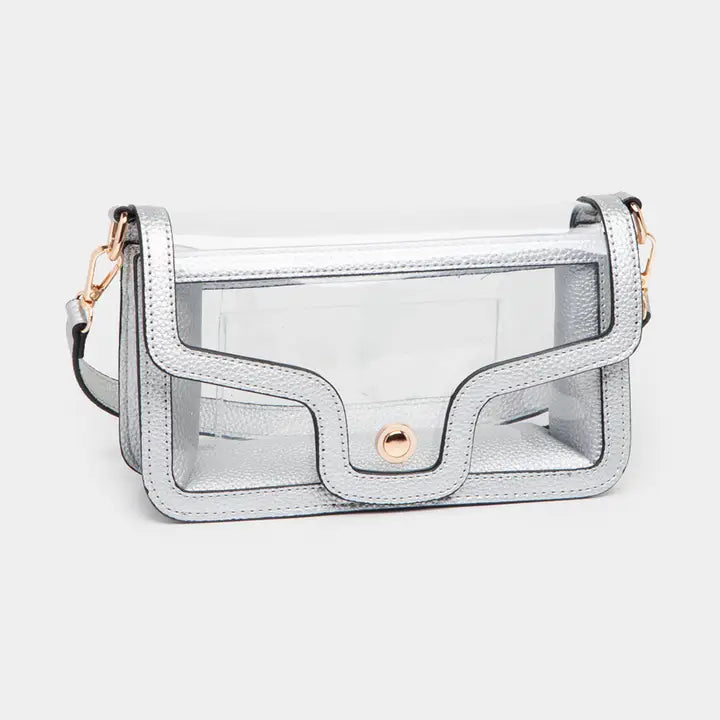 Silver & Clear Rectangle Purse