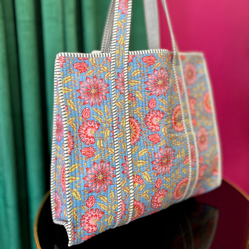 September Haze Quilted Tote Bag