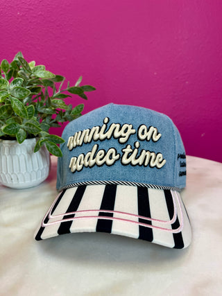 Running on Rodeo Time Baseball Hat