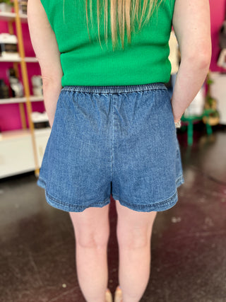 Indigo Blue Denim Shorts