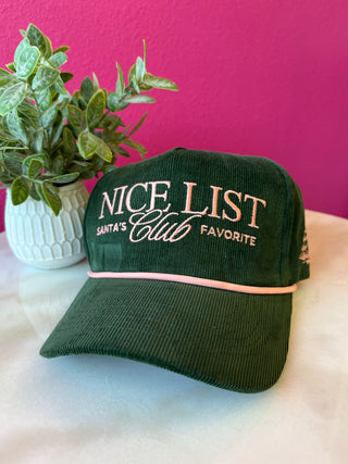 Nice List Club Hunter Green Baseball Hat