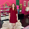 Maroon Essentials Shortsleeve Dress