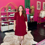 Maroon Essentials Shortsleeve Dress