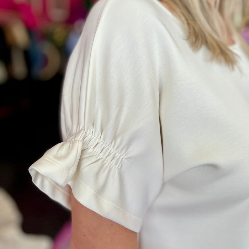Ivory Essentials Round Neck Top