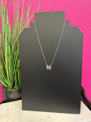Silver Mini Square Concho Necklace