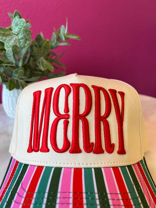 Merry Striped Baseball Hat
