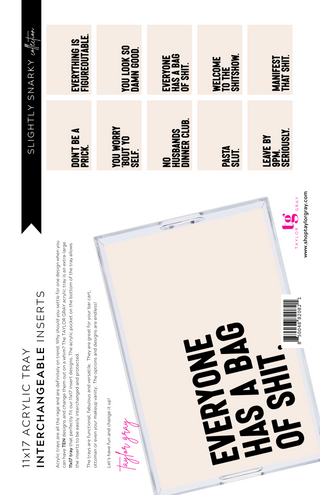 Slightly Snarky Tray Inserts