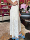 Ivory Lace Mock Neck Dress