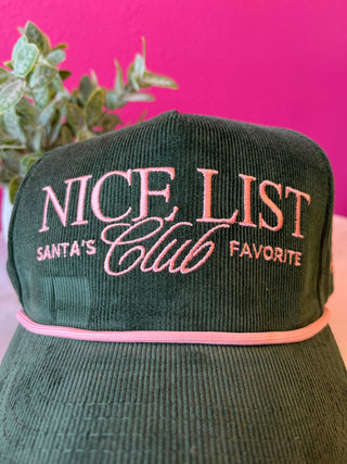Nice List Club Hunter Green Baseball Hat