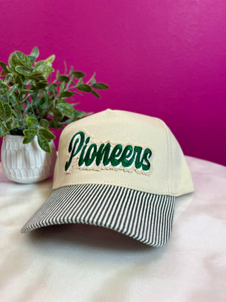 Pioneers Green Striped Baseball Hat
