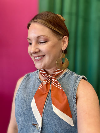 Burnt Orange Striped Twilly