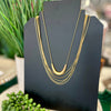 Gold Thick U Necklace - Water Resistant
