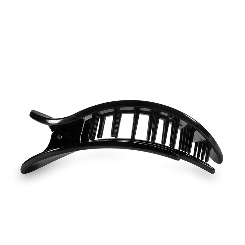Jet Black Large Flat Round Teleties Clip