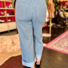 Denim Pin Striped Cuff Jeans