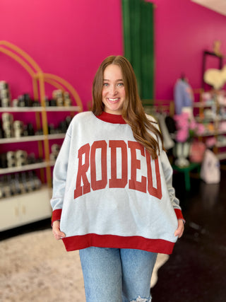 Horseshoe/Rodeo 2 Sided Mock Sweatshirt
