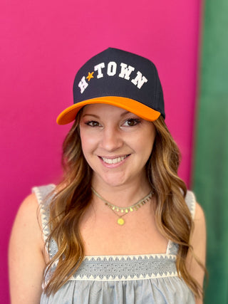 H Town Orange & Navy Baseball Hat
