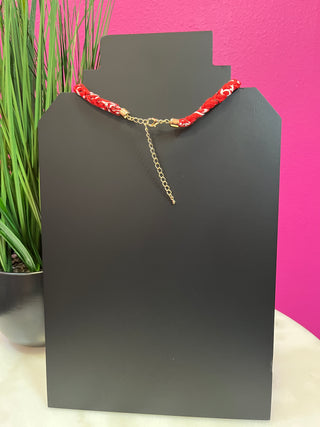Red Bandana Gameday Necklace