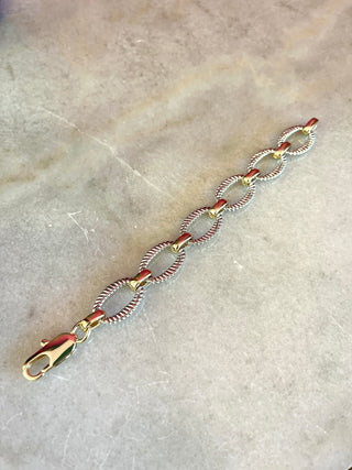 Gold & Silver Rope Large Link Bracelet