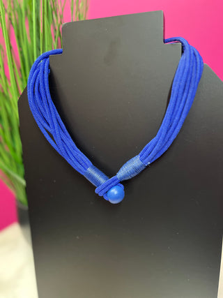 Royal Blue Layered Rope Necklace