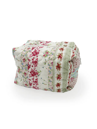 Lynette Patchwork Quilted Large Makeup Bag