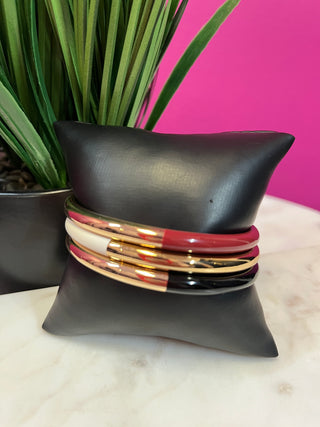 Black & Gold Color Block Bangle