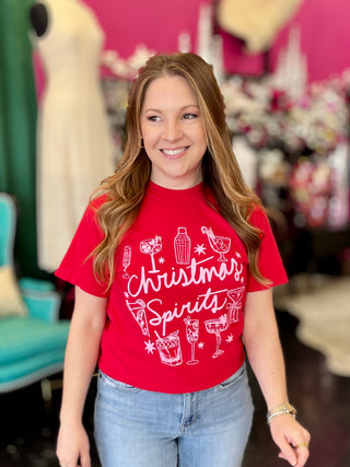 Christmas Spirits Red Tee