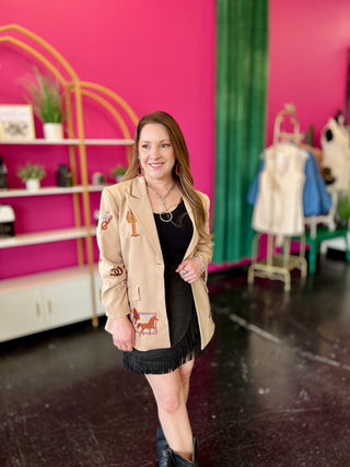 Rodeo Nights Tan Blazer