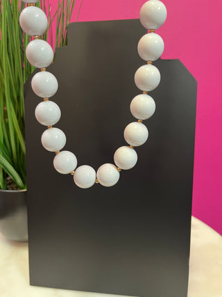 White Gumball Necklace
