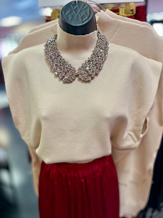 Clear Crystals Bling Collar Necklace