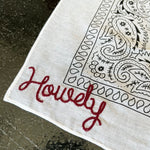 White Howdy Frilly Bandana Scarf