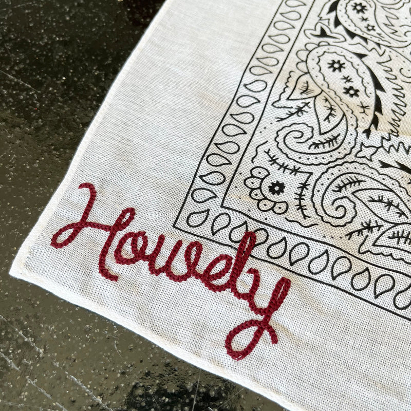 White Howdy Frilly Bandana Scarf