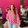 Pink & Red Print Longsleeve Top
