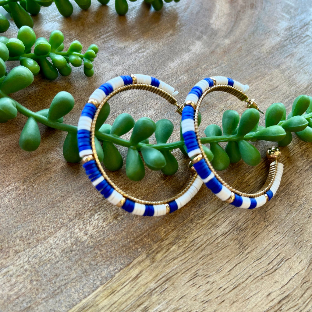 Royal Blue & White Gameday Hoops