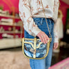 Gold & Clear Saddle Bag Purse