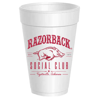 Razorback Social Club Styrofoam Cups