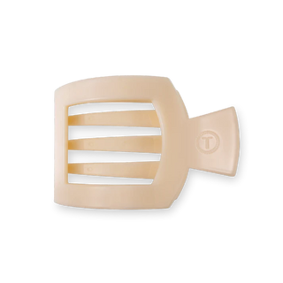 Almond Beige Medium Flat Square Clip