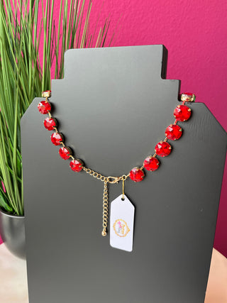 Red Big Crystal Necklace