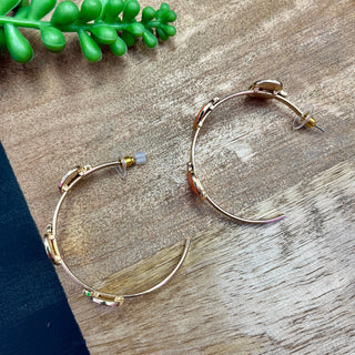 3 Pumpkin Hoop Earrings