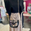 Black & Clear Saddle Bag Purse