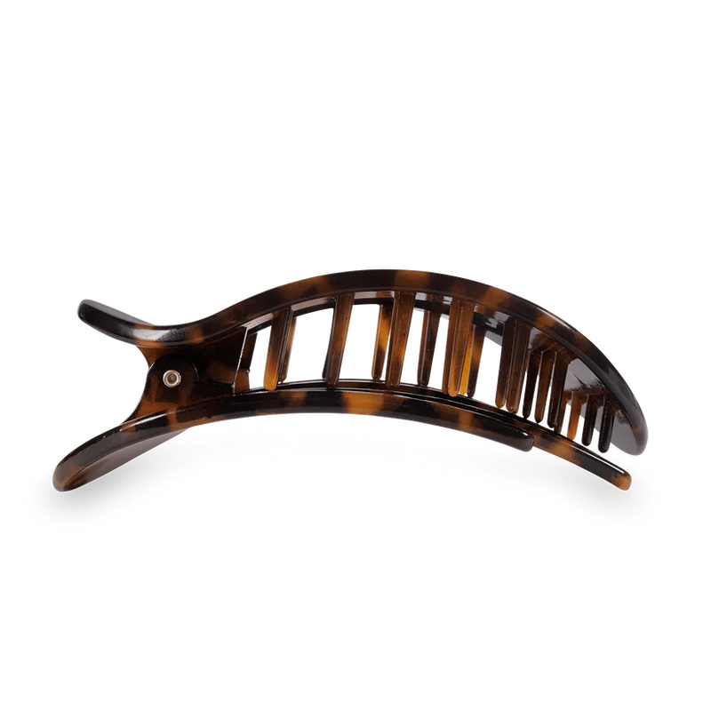 Tortoise Large Flat Round Teleties Clip