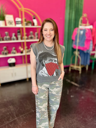 Texas Outlaw Charcoal Graphic Tee