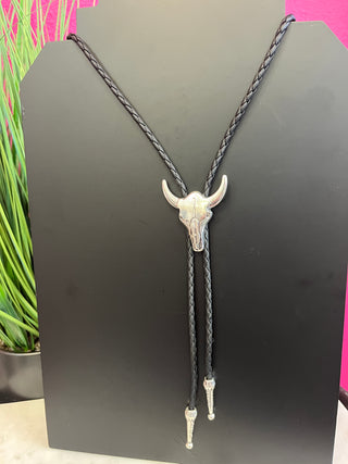 Silver CowSkull Boho Necklace