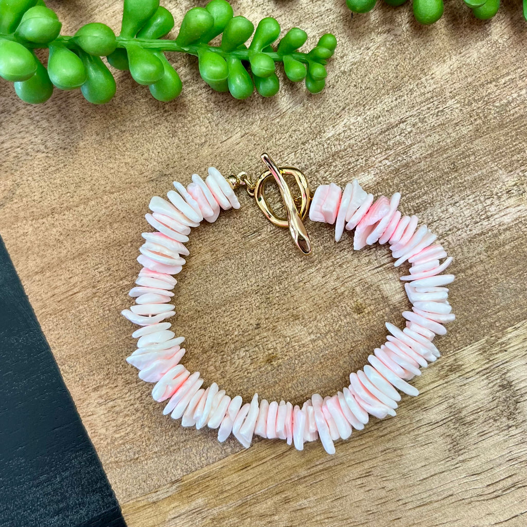 Pink Conch Shell Bracelet
