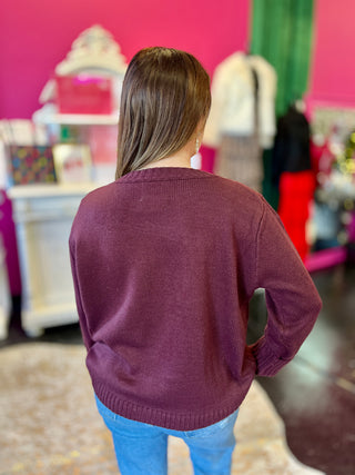Wine Weather Maroon Sweater