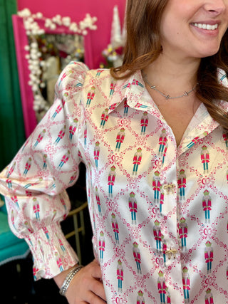 Caroline Nutcracker Satin Top