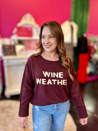 Wine Weather Maroon Sweater