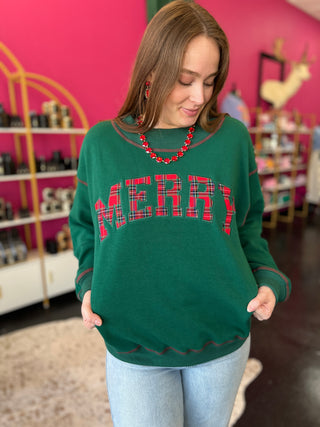Tartan Plaid Merry Sweatshirt
